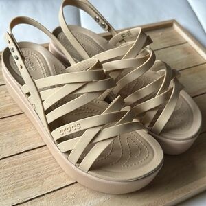 **SOLD!!** Crocs Women's Brooklyn Strappy Low Wedge Sandals